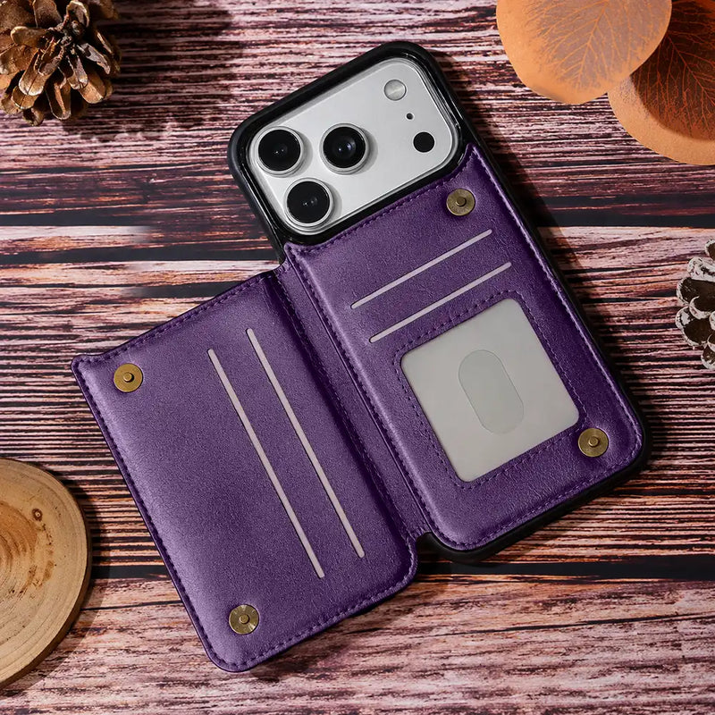 Dog Lovers, Dog Mom - Cute Dogs And Cats Aesthetic Pattern - Personalized Leather Flip Wallet Phone Case
