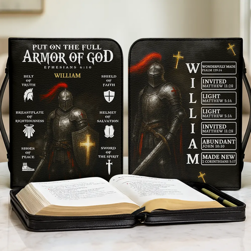 Christian, Gift For Yourself - Put On The Full Armor Of God Bible - Personalized Bible Cover