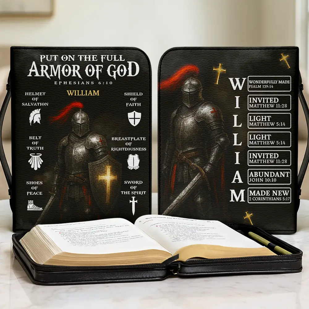 Put On The Full Armor Of God Bible - Personalized Bible Cover