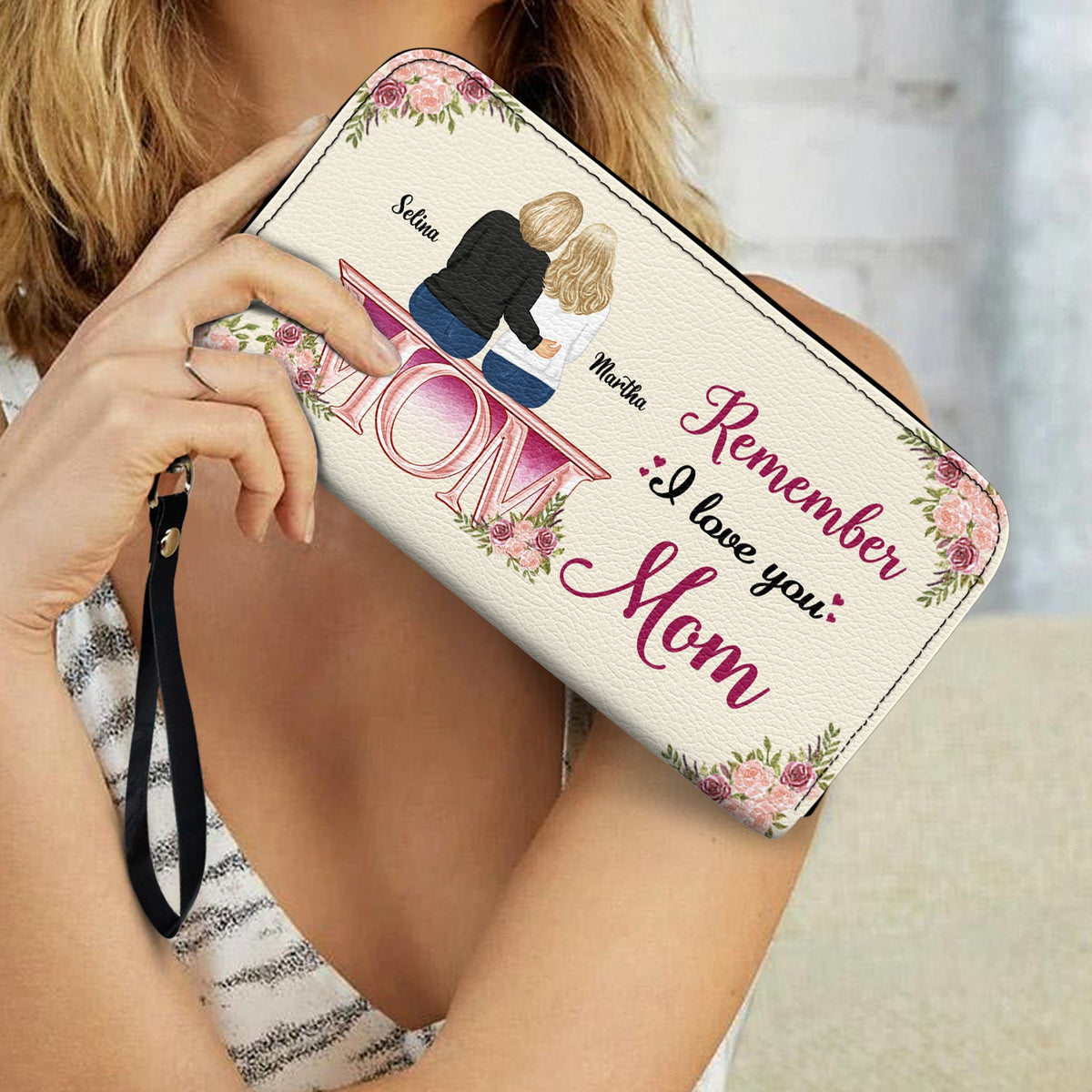 Always My Mother Forever My Friend - Gift For Mom, Mama, Mother - Personalized Leather Long Wallet