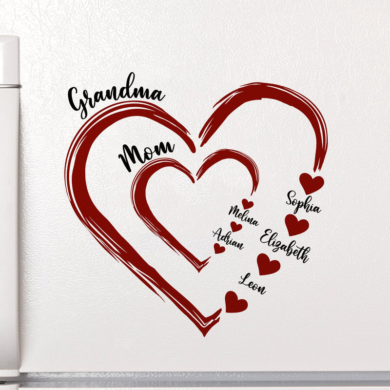 Mom's Grandma's Sweethearts - Gift For Mother, Grandmother - Personalized Decor Decal