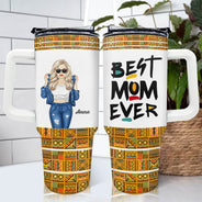 Dope Black Mom - Gift For Mom - Personalized 40oz Tumbler With Straw