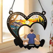 Friends Live Forever In The Memories We Keep - Personalized Window Hanging Suncatcher Ornament