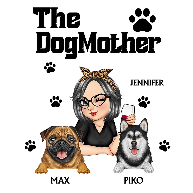 The Dog Mother Dog Mom - Personalized Decor Decal