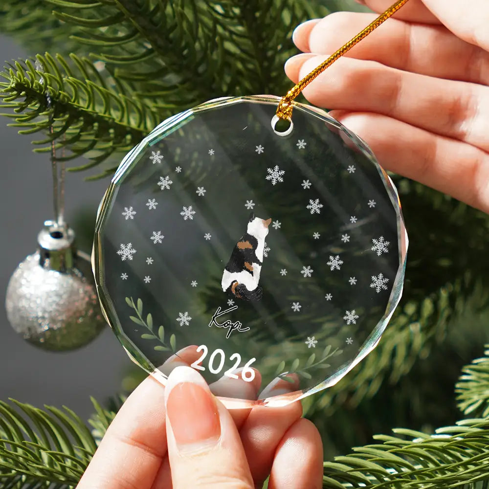 My Dogs Cats Pet - Personalized Circle Glass Ornament