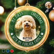 Pet Lovers - Custom Photo First Christmas Pet - Personalized LED Pendant Light