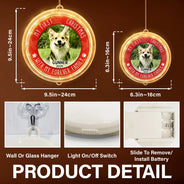 Pet Lovers - Custom Photo First Christmas Pet - Personalized LED Pendant Light