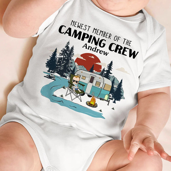 Newest Member Of The Campin Crew - Personalized Baby Onesie