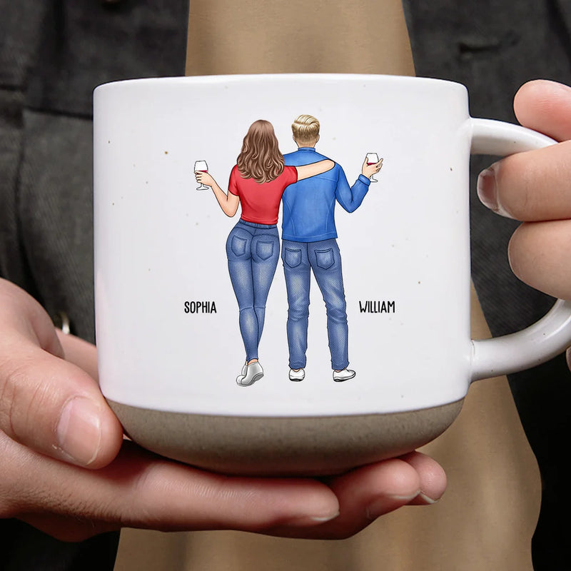 Gift For Bestie,Happy - A Friend Is God's Way Of Making Sure We Never Walk Alone - Personalized Pottery Mug