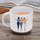 Gift For Bestie,Happy - A Friend Is God's Way Of Making Sure We Never Walk Alone - Personalized Pottery Mug