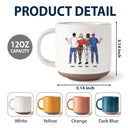 Gift For Bestie,Happy - A Friend Is God's Way Of Making Sure We Never Walk Alone - Personalized Pottery Mug