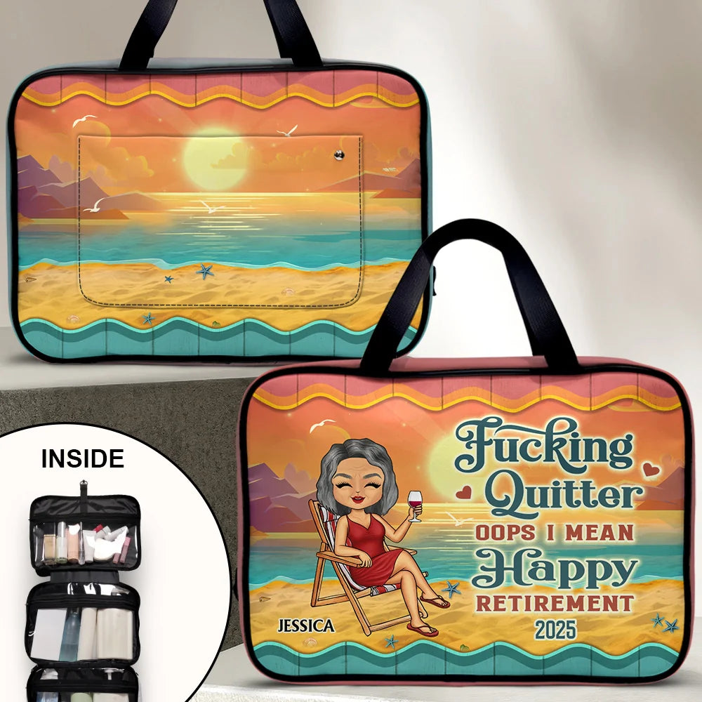 Oops I Mean Happy Retirement - Personalized Toiletry Bag
