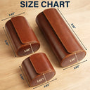 Gift For Husband, Gift For Couples, Happy - Birth Flower Couple Custom Monogram Name - Personalized Leather Watch Case