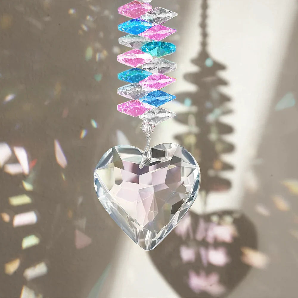 Gift For Sisters,Gift For Bestie,Old Best friends,Gift For Sibling,Love - Birth Flower Sisters Besties From The Same Garden - Personalized Heart Crystal Suncatcher