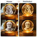 Gift For Father,Gift For Grandpa,Pet Lovers,Pet Mom,Pet Dad,Dog Lovers,Dog Mom,Dog Dad,Cat Lovers,Cat Mom,Cat Dad,Non-Eng,Photo - Pencil Sketch (White BG),Humorous - Custom Photo Pencil Sketch Art Family Dog Cat Portrait - Personalized Crystal Globe Lamp