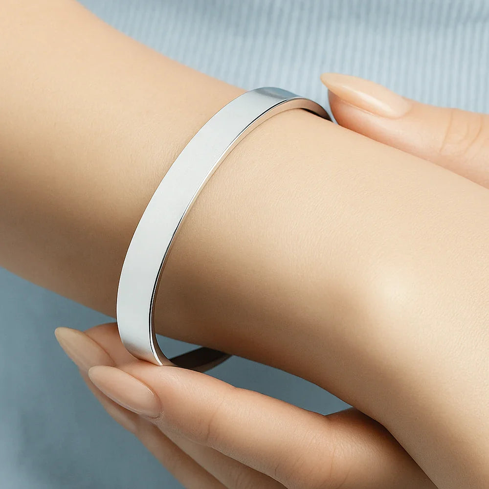 Memorial,Family,Gift For Father,Gift For Mother,Sad,Non-Eng,Icon,Sympathetic - Memorial Your Wings Were Ready - Personalised Bangle Bracelet Cuff