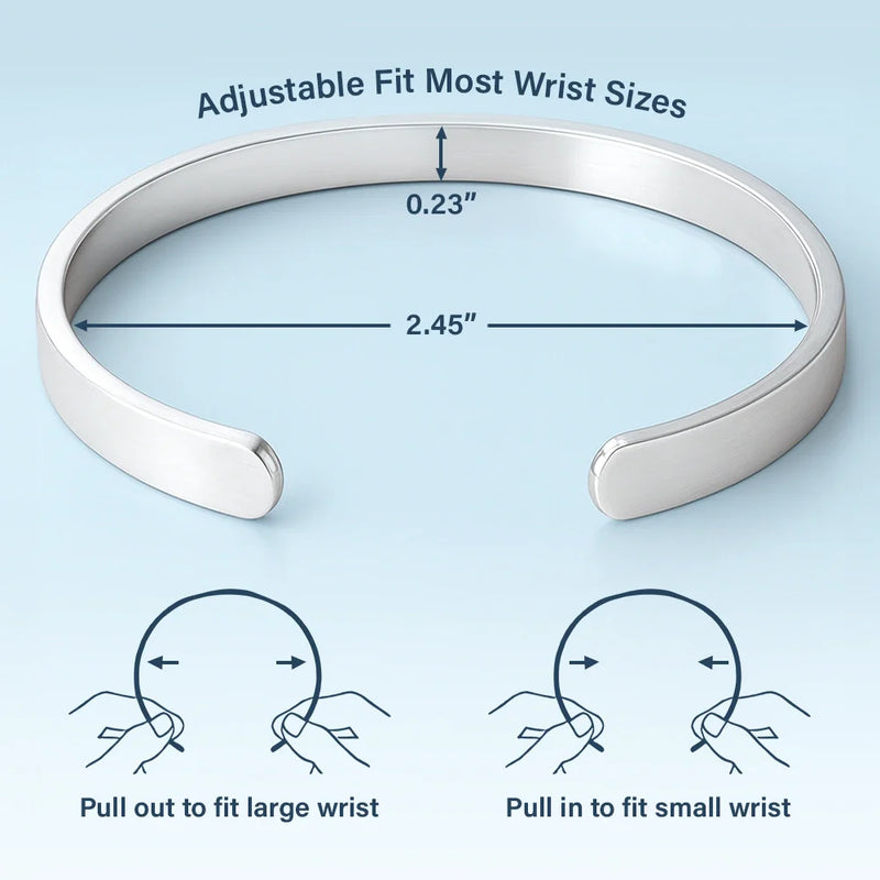 Memorial, Family, Parents, Gift For Grandparents, Sad - I Used To Be His Angel Now He's Mine Memorial - Personalized Bangle Bracelet Cuff