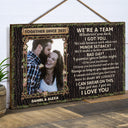 Custom Photo Husband Wife When We Get To The End Of Our Lives - Anniversary, Valentine Gift For Couples - Personalized Custom Wood Rectangle Sign