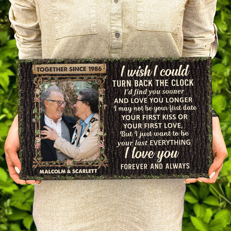 Custom Photo Husband Wife When We Get To The End Of Our Lives - Anniversary, Valentine Gift For Couples - Personalized Custom Wood Rectangle Sign