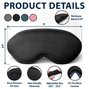 Gift For Yourself, Travel, Gift For Women, Gift For Men, Funny - Shhh...I'm Sleeping - Personalized 3D Sleep Mask