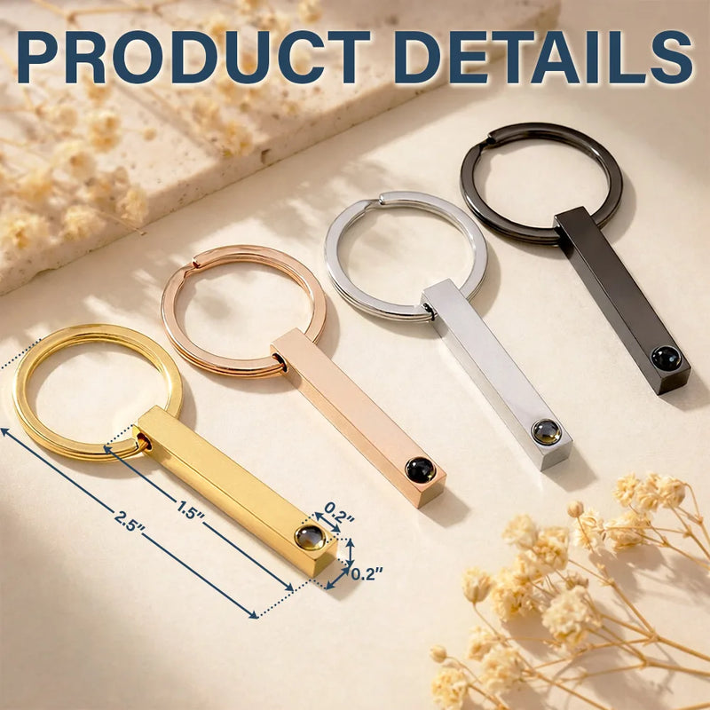 Graduation,Happy,Gift For Yourself,Gift For Women,Gift For Men,Gift For Bestie - Custom Photo Happy Graduation - Personalized Photo Projection Keychain