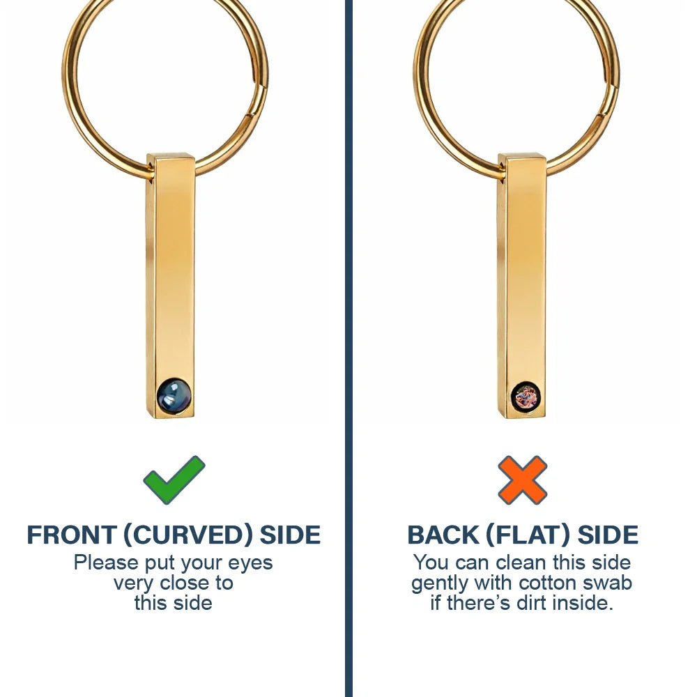 Dad - Daughters (Adult), Dad - Daughters (Young), Dad - Sons, Dad - Children, New Dad, Single Dad, Dog Dad, Cat Dad, Pet Dad - Custom Photo Best Dad Ever - Personalized Photo Projection Keychain