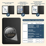 Christmas,Cozy,Reading,Gift For Yourself,Vector - Reading Is My Happy Place - Personalized Kindle Paperwhite Case Kickstand