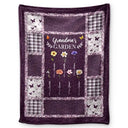 Gift For Mother,Gift For Grandma,Love,Gift For Women - Quilt Pattern Birth Month Flower Grandmas Garden - Personalized Fleece Blanket, Sherpa Blanket