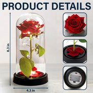 Gift For Mother, Gift For Grandma, Mom - Children, Happy - Mom We Love You - Personalized Everlasting Rose Dome Lamp