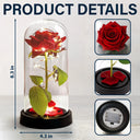 Gift For Mother,Mom - Daughters (Adult),Happy - The Love Between Mother & Daughter - Personalized Everlasting Rose Dome Lamp