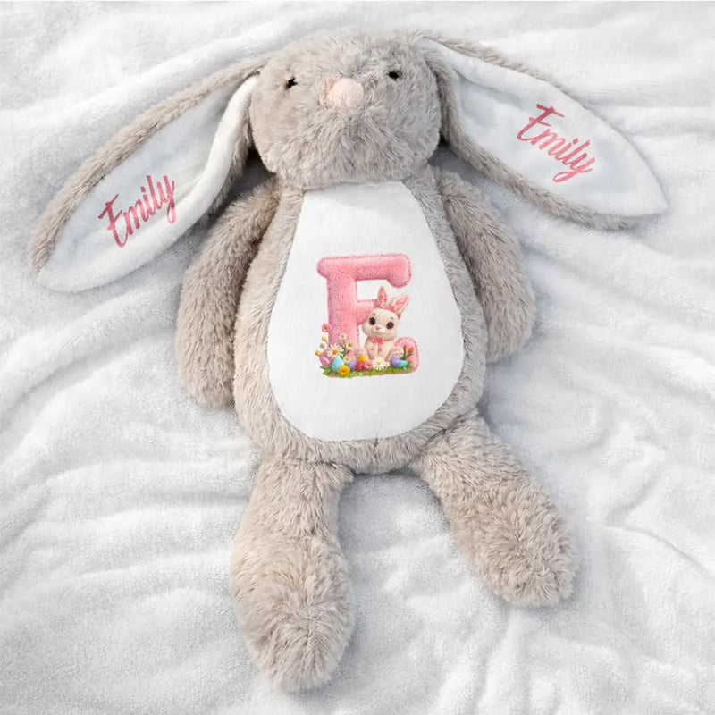 Easter,Happy,Gift For Kids,Parents,Gift For Grandkids,Gift For Daughter,Gift For Son - Rabbit Alphabet Letters Faux Chenille - Personalized Soft Toy Bunny