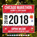 Top Market,Gift For Yourself,Gift For Women,Gift For Men,Christmas,Happy - Race Bib For Runner Christmas - Personalized Custom Shaped Acrylic Ornament