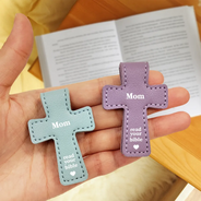 Gift For Yourself,Reading,Christian,Love - Read Your Bible - Personalized Cross Leather Magnetic Bookmark