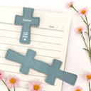 Gift For Yourself,Reading,Christian,Love - Read Your Bible - Personalized Cross Leather Magnetic Bookmark