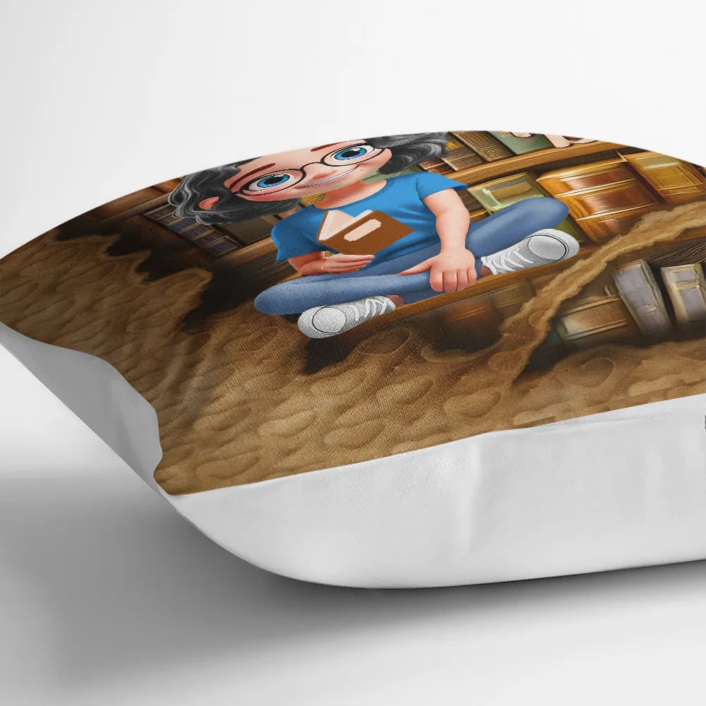 Reading,Gift For Yourself,Gift For Women,Happy - Reading Ripping Effect Girl This Is My Reading Pillow - Personalized Pillow
