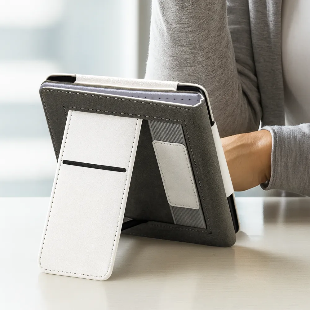 Christmas,Cozy,Reading,Gift For Yourself,Vector - Reading Is My Happy Place - Personalized Kindle Paperwhite Case Kickstand