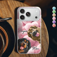 Pet Lovers,Pet Mom,Pet Dad,Dog Lovers,Dog Mom,Dog Dad,Cat Lovers,Cat Mom,Cat Dad,Gift For Women,Gift For Men,Top Market - Realistic 3D Furry Effect Pet Mom Pet Dad - Personalized Clear Phone Case