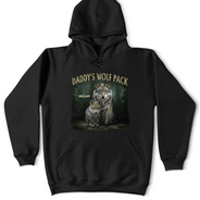 Gift For Father,Gift For Grandpa,Love - Realistic Art Papa Dad Wolf Pack - Personalized T Shirt