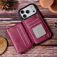 Gift For Grandma,Gift For Mother,Love,Gift For Women - Birth Flower Grandma's Garden - Personalized Leather Flip Wallet Phone Case