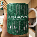 Gift For Grandpa,Grandpa - Grandkids,Gift For Father,Fishing,Icon,Adorable - Reel Cool Dad Grandpa - Personalized White Edge-to-Edge Mug