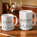 Gift For Grandpa,Grandpa - Grandkids,Gift For Father,Fishing,Icon,Adorable - Reel Cool Dad Grandpa - Personalized White Edge-to-Edge Mug