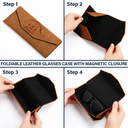 Happy,Gift For Men,Gift For Father,Gift For Grandpa,Gift For Husband,Dad's Hobby,Grandpa's Hobby,Fishing,Gift For Couples,Non-Eng,Icon,Adorable - Reel Cool Grandpa Dad With Kids Names - Personalized Leather Glasses Case