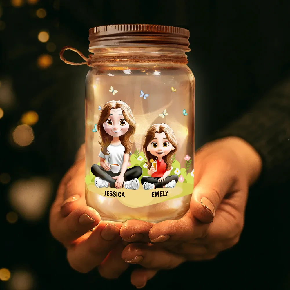 Gift For Mother - Remind How Much We Love You - Personalized Mason Jar Light
