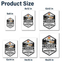 Camping,Campsite,Happy,Family - Retro Family Adventure - Personalized Decor Decal