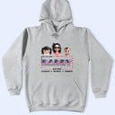 Gift For Father,Gift For Grandpa,Independence Day,Happy - Retro Style America Dad Grandpa 3D Effect - Personalized T Shirt