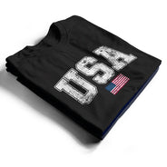 Retro USA Flag - T Shirt