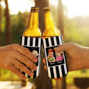 Gift For Bestie,Gifts For Colleagues,Gift For Sisters,Funny,Gift For Sibling - Right In The Throat 3D Bestie - Personalized Can Cooler Sleeve