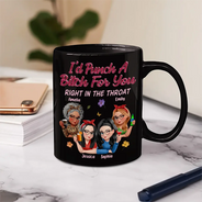 Gift For Bestie, Gifts For Colleagues, Gift For Sisters, Funny, Gift For Sibling - Right In The Throat 3D Bestie - Personalized Mug