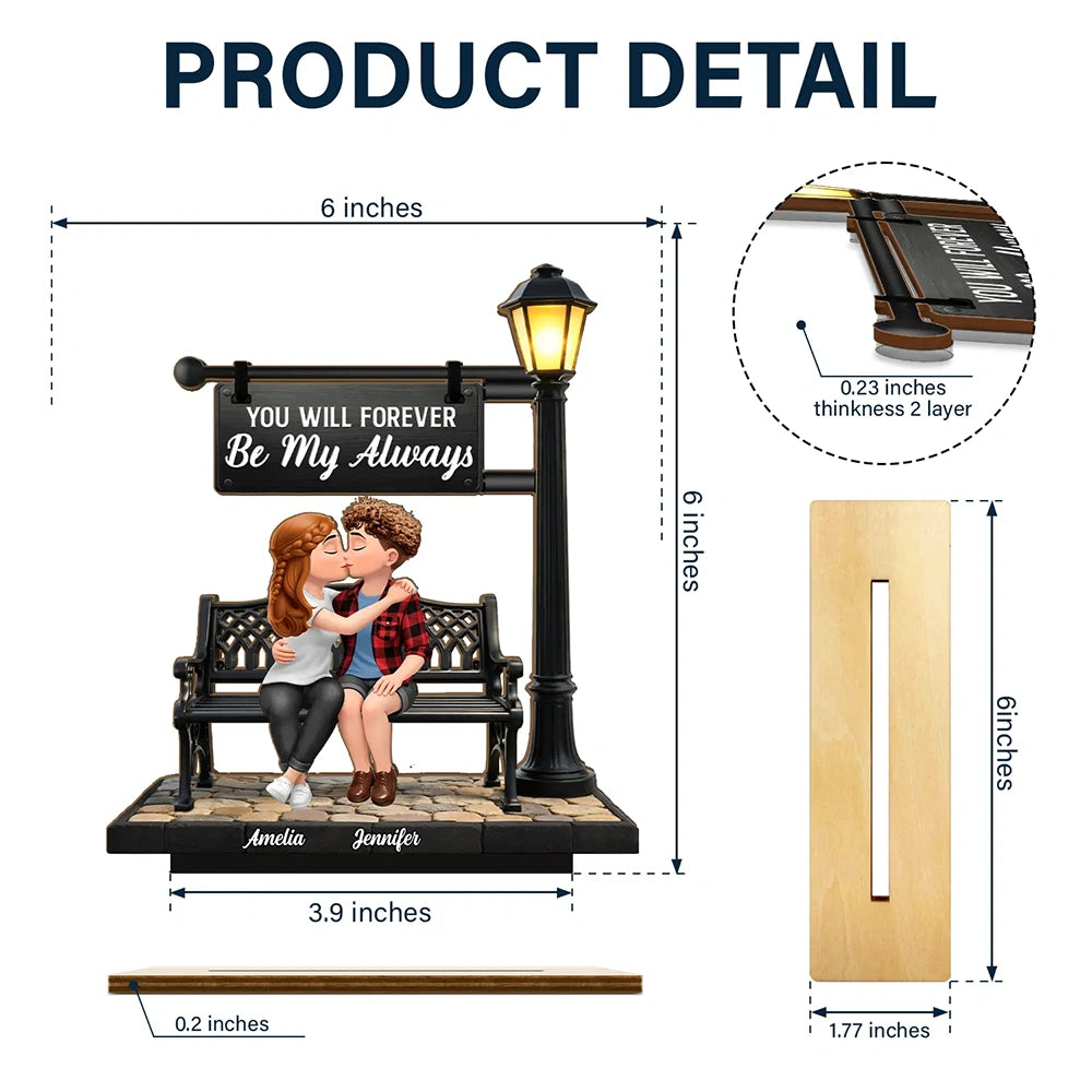 Gift For Couples,Old Couples,Gift For Husband,Gift For Wife,Gift For Boyfriend,Gift For Girlfriend,LGBT,Love,Top Market - Romantic Flannel Couple You & Me We Got This - Personalized Custom Shaped 2-Layered Acrylic Wooden Plaque