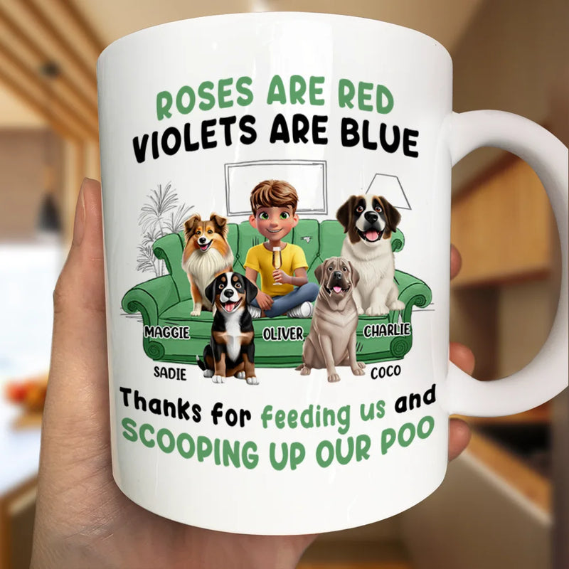 Pet Lovers,Dog Lovers,Dog Dad,Dog Mom - Roses Are Red Violets Are Blue Dog Lovers - Personalized Mug
